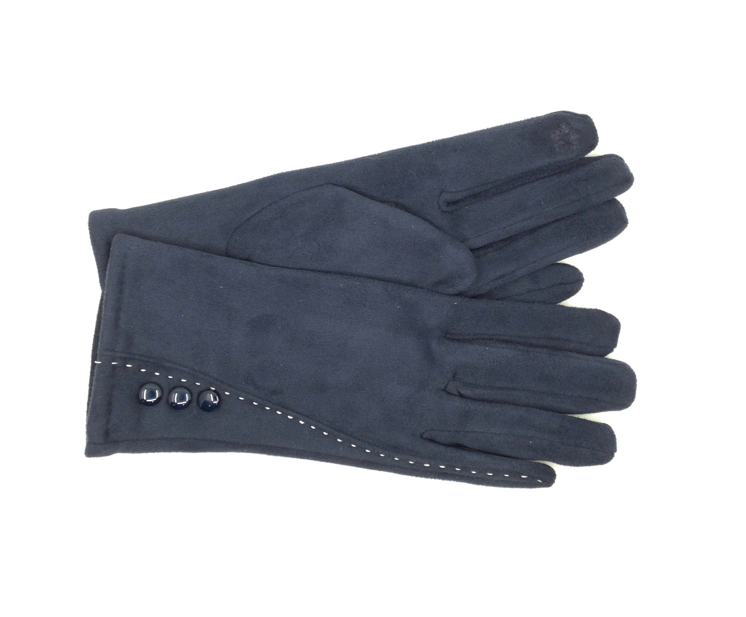 Fashion Gloves with Decorative Wrist Buttons