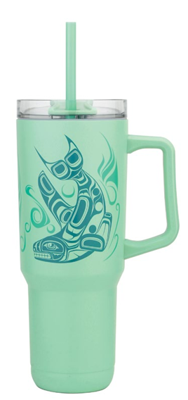 Native Northwest Insulated Tumbler with Straw - Whale