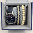 Men's Gift Set - Men's Watch and Beaded Bracelet - Navy