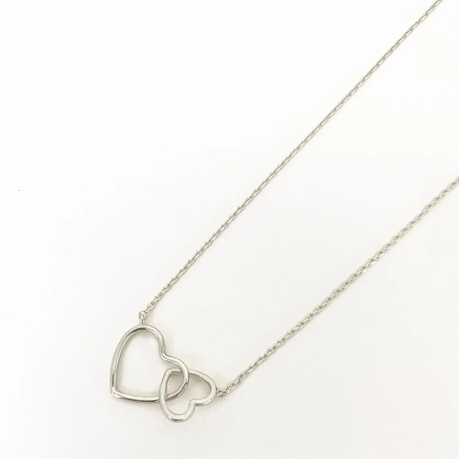 Delicate Chain with Little Double Heart Pendant