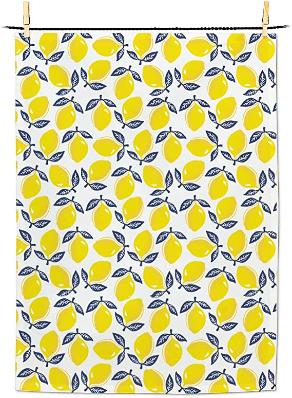 Lemon Print Tea Towel