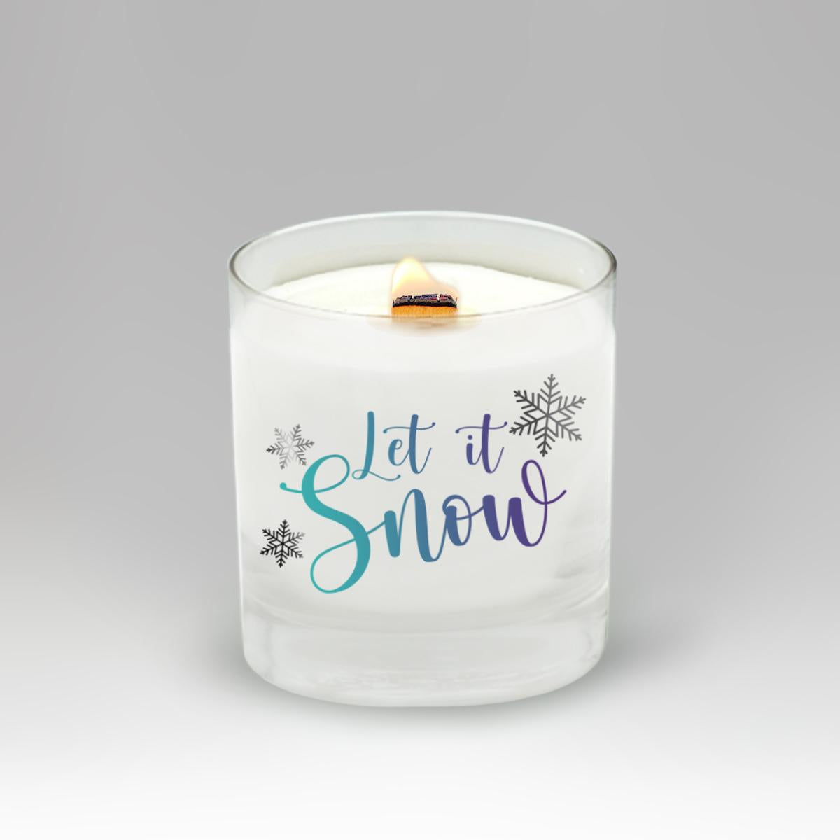 Christmas Soy Candle in Glass - Let It Snow