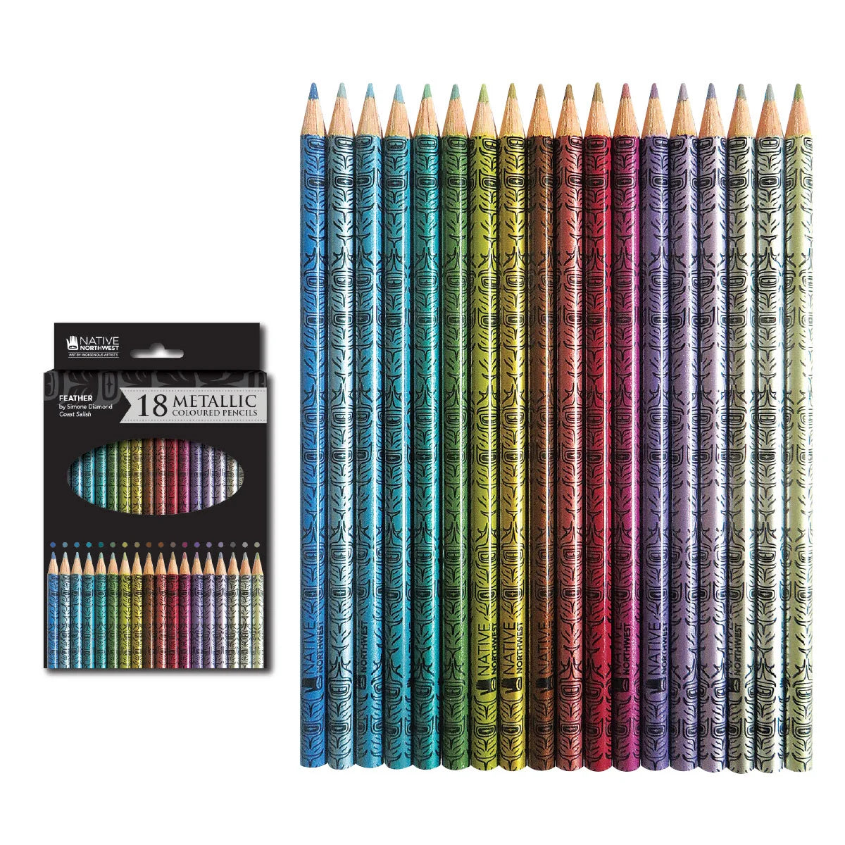 Native Northwest Metallic Coloured Pencils