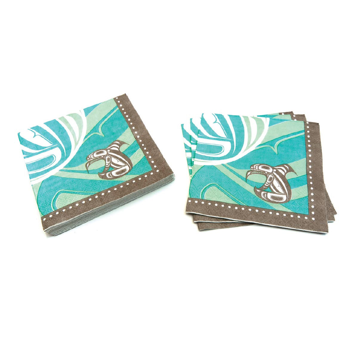 Native Northwest Paper Cocktail Napkins - Killer Whale