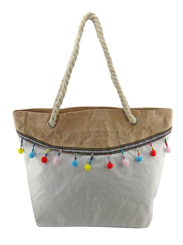 Beach Bag with Rope Handle