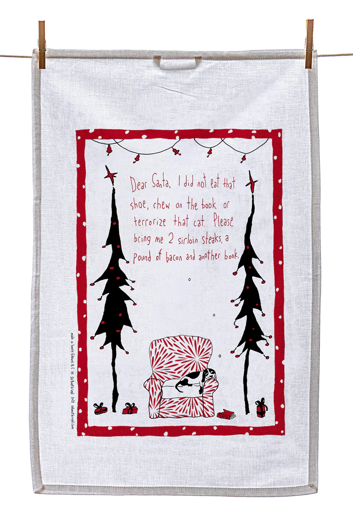 SA Boothroyd Tea Towel - Dear Santa...