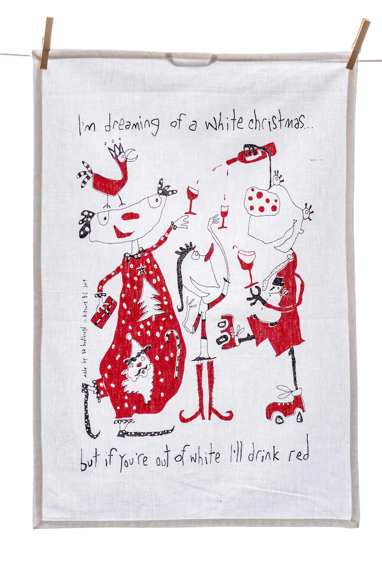 SA Boothroyd Tea Towel - I'm Dreaming Of A White Christmas...