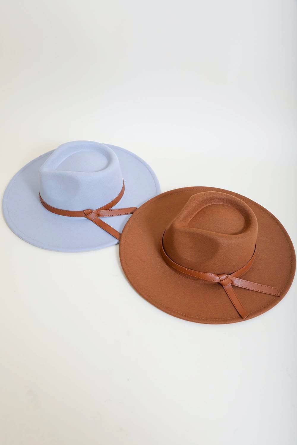 Wide Brim Leather Bolero Hat