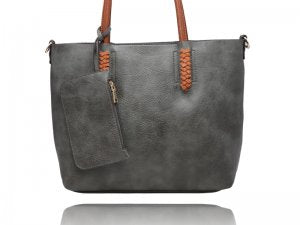 Louise 3 in 1 Tote with Woven Detail