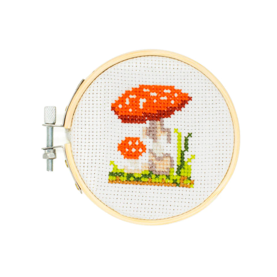 Cross Stitch Embroidery Kit - Mushroom