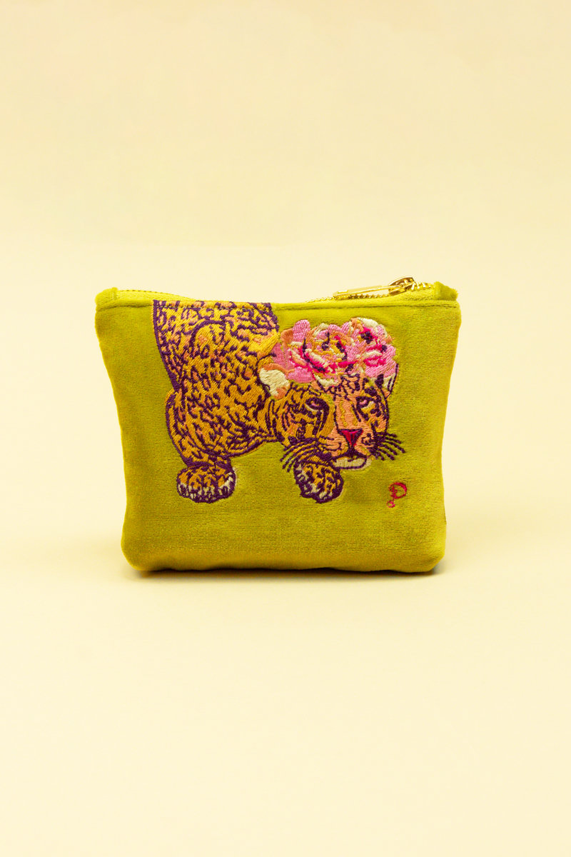 Embroidered Velvet Mini Pouch by Powder